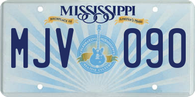 MS license plate MJV090