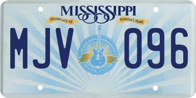 MS license plate MJV096