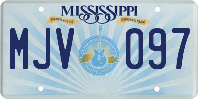 MS license plate MJV097