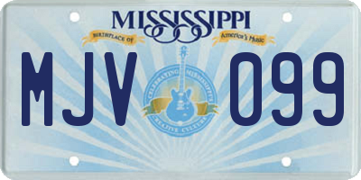 MS license plate MJV099