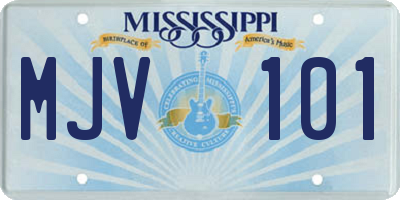 MS license plate MJV101