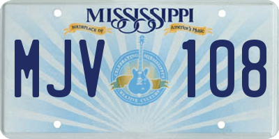 MS license plate MJV108