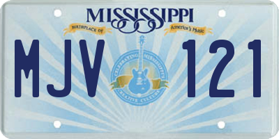 MS license plate MJV121