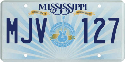 MS license plate MJV127