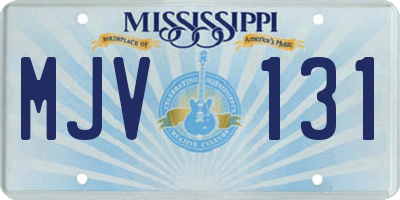 MS license plate MJV131