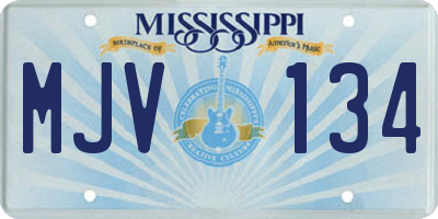 MS license plate MJV134
