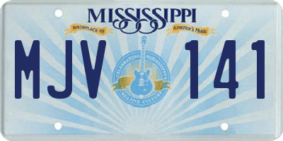 MS license plate MJV141