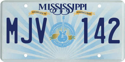 MS license plate MJV142