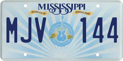 MS license plate MJV144