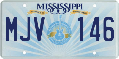 MS license plate MJV146