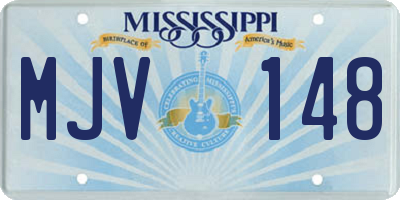 MS license plate MJV148