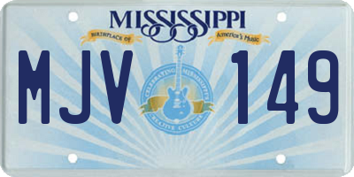 MS license plate MJV149