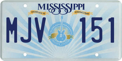 MS license plate MJV151