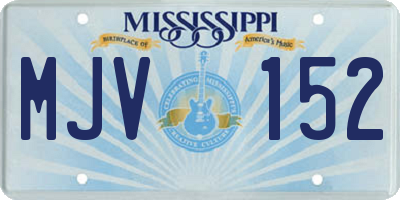 MS license plate MJV152