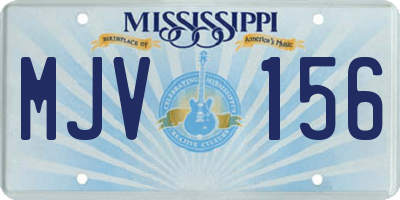 MS license plate MJV156