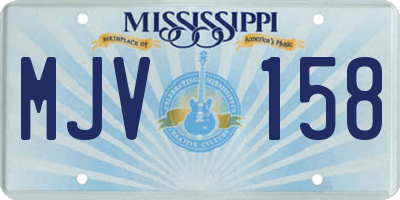 MS license plate MJV158