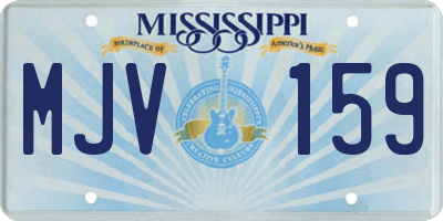 MS license plate MJV159