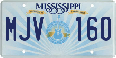 MS license plate MJV160