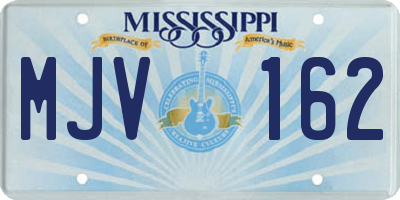 MS license plate MJV162