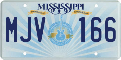 MS license plate MJV166