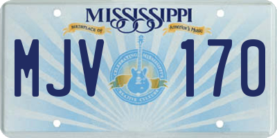 MS license plate MJV170
