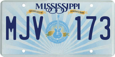 MS license plate MJV173
