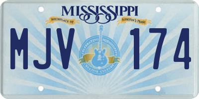 MS license plate MJV174