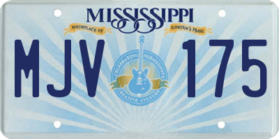 MS license plate MJV175