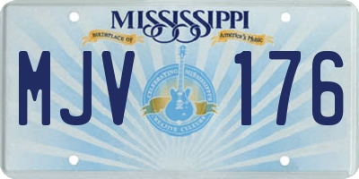 MS license plate MJV176
