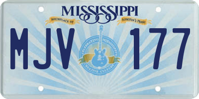 MS license plate MJV177