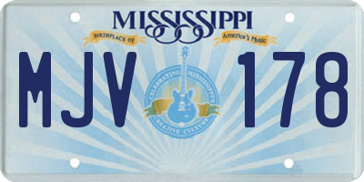 MS license plate MJV178