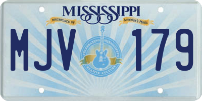 MS license plate MJV179