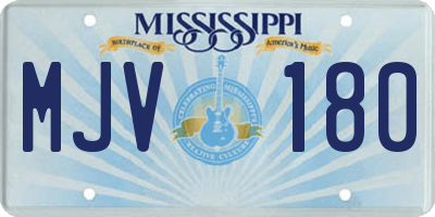 MS license plate MJV180