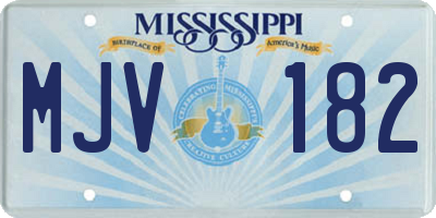 MS license plate MJV182