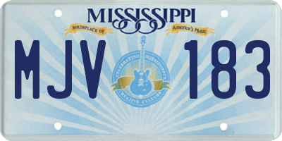 MS license plate MJV183