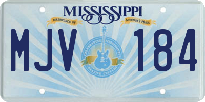 MS license plate MJV184