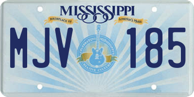 MS license plate MJV185