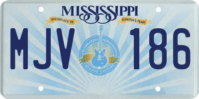 MS license plate MJV186