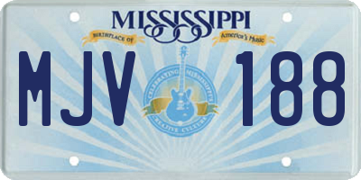 MS license plate MJV188