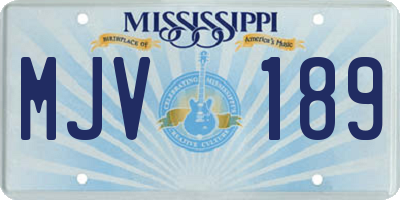 MS license plate MJV189