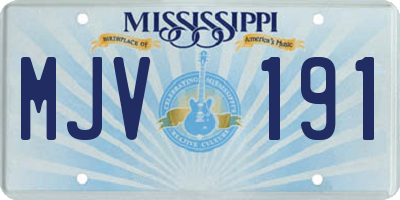 MS license plate MJV191