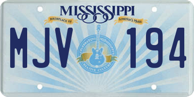 MS license plate MJV194