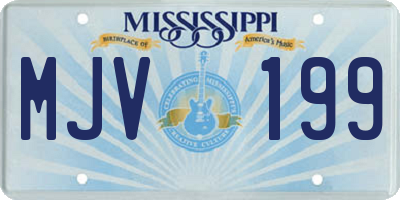 MS license plate MJV199