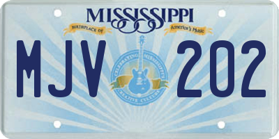 MS license plate MJV202