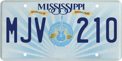 MS license plate MJV210