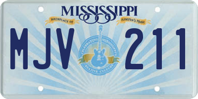 MS license plate MJV211