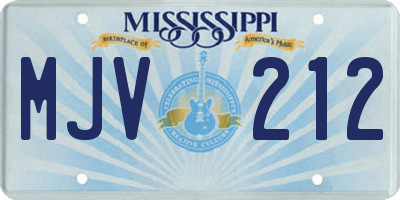 MS license plate MJV212