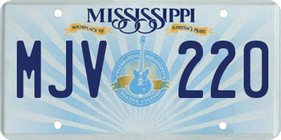 MS license plate MJV220