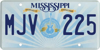 MS license plate MJV225