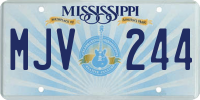 MS license plate MJV244